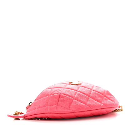 Chanel Caviar Quilted Sweetheart Belt Bag Fuchsia 4 of 10