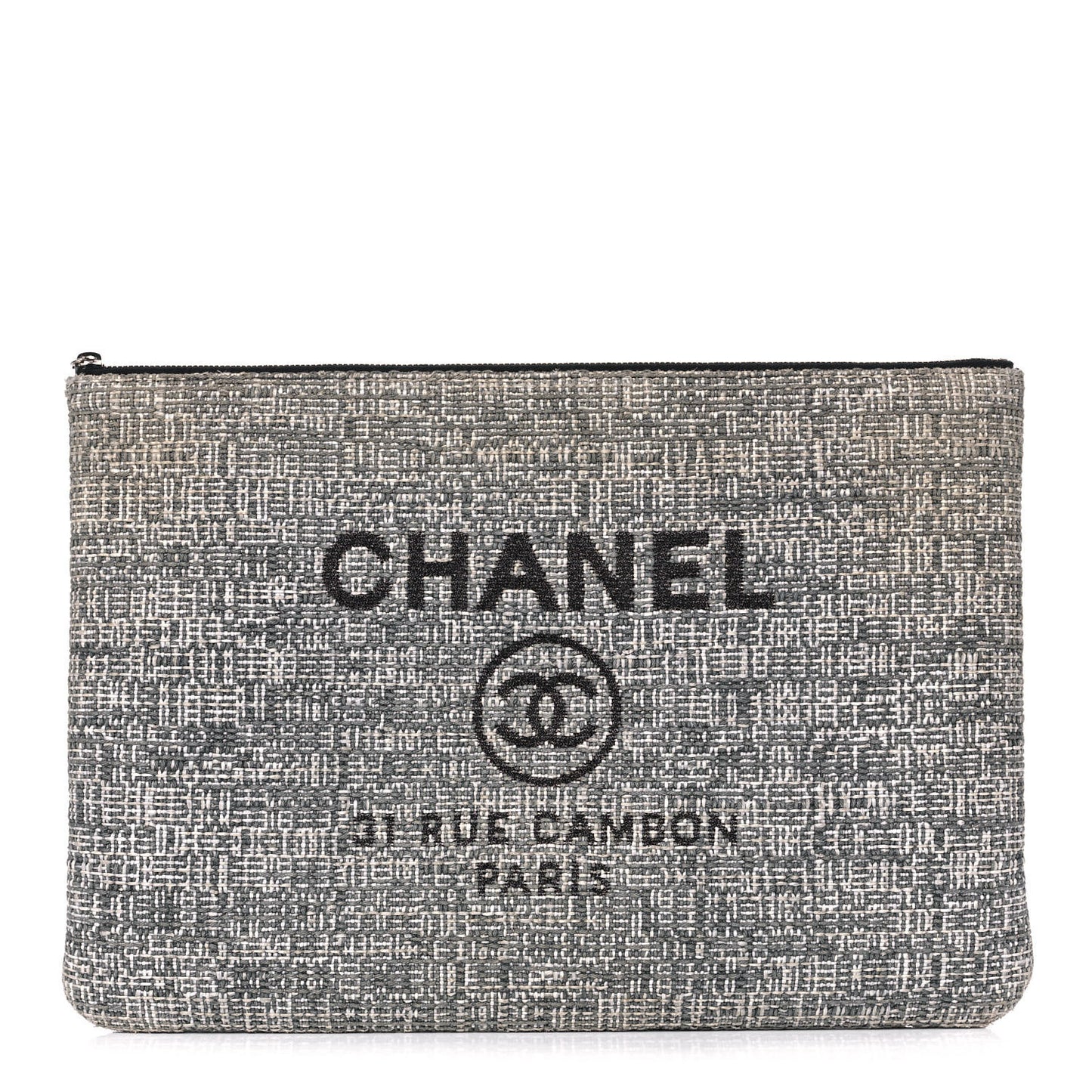 Canvas Medium Deauville Cosmetic Pouch Grey
