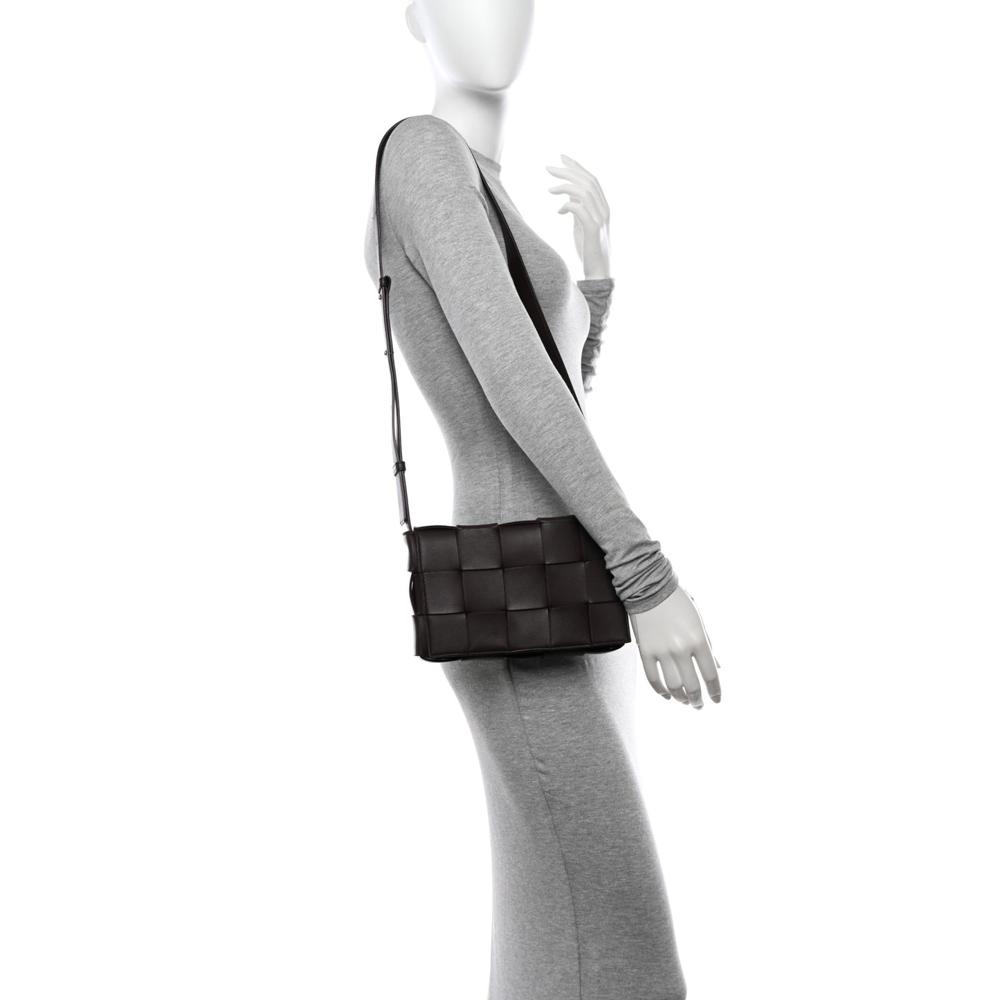 Lambskin Maxi Intrecciato Cassette Crossbody Bag Fondant