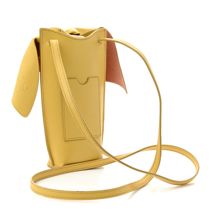 Loewe Calfskin Bunny Pouch Crossbody Bag Mustard 3 of 10