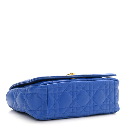 Christian Dior Calfskin Cannage Small Caro Bag Blue 3 of 9