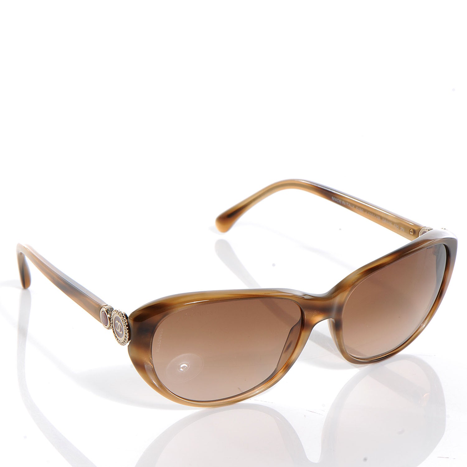 Chanel Tortoise Shell Bouton Sunglasses 5190 3 of 6