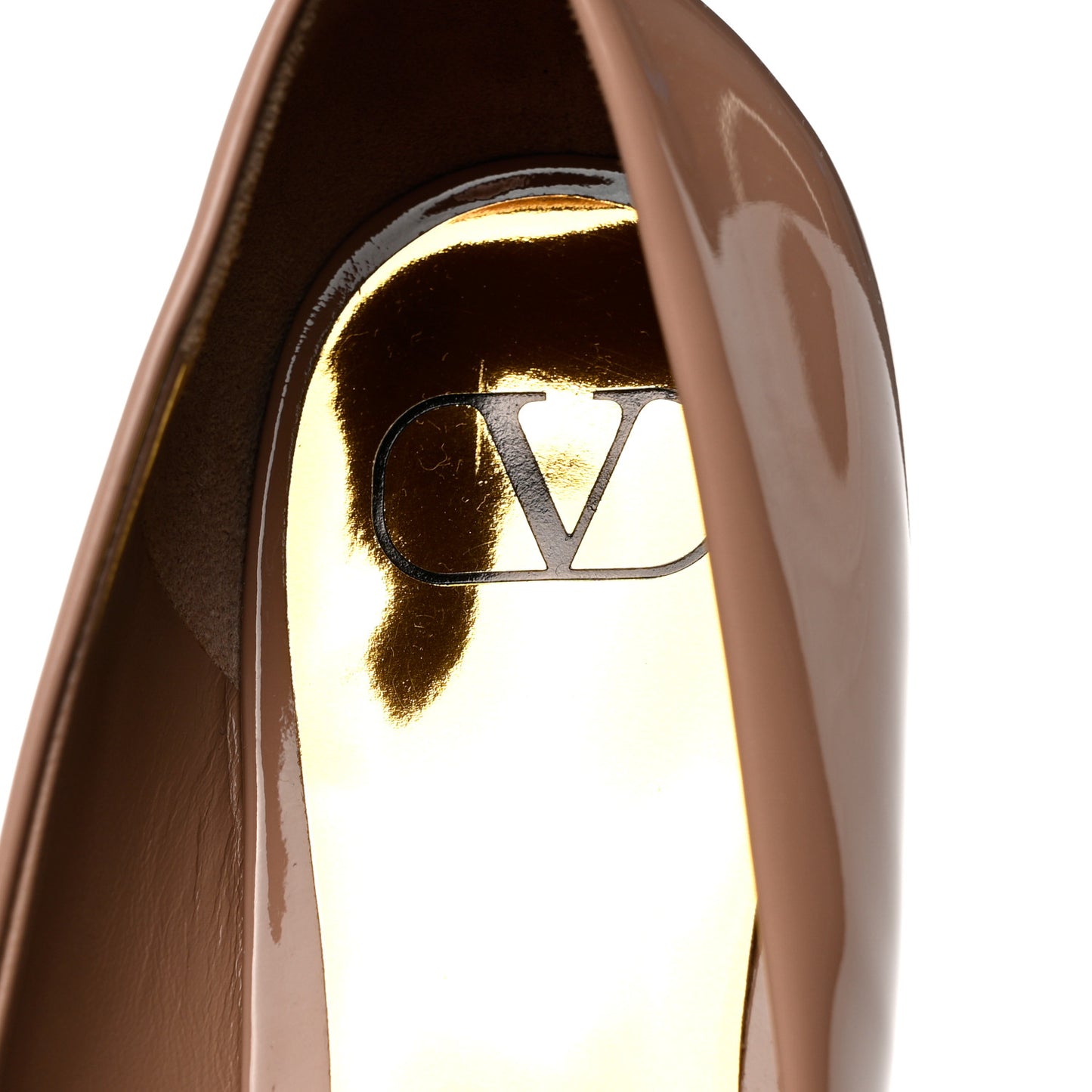 Patent One Stud Ballerina 20mm Flats 41 Rose Cannelle