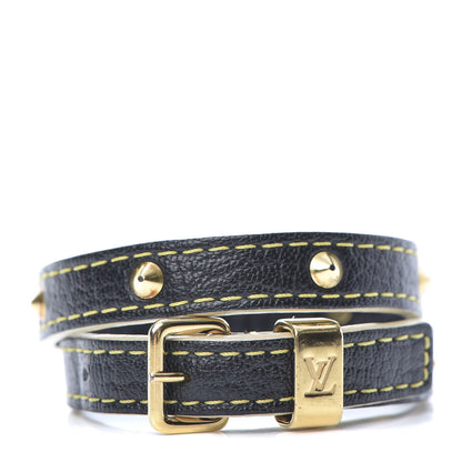 Louis Vuitton Suhali Double Tour Bracelet Black 1 of 6