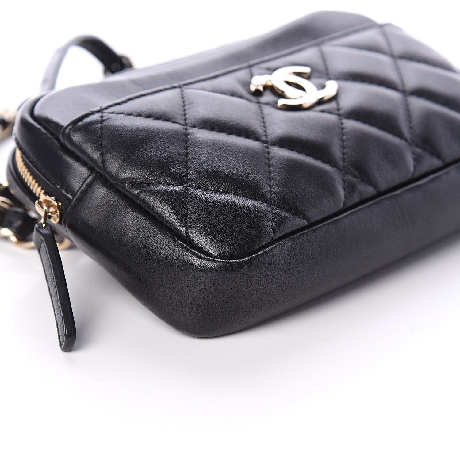 Chanel Lambskin Quilted Waist Bag Black 8 of 9