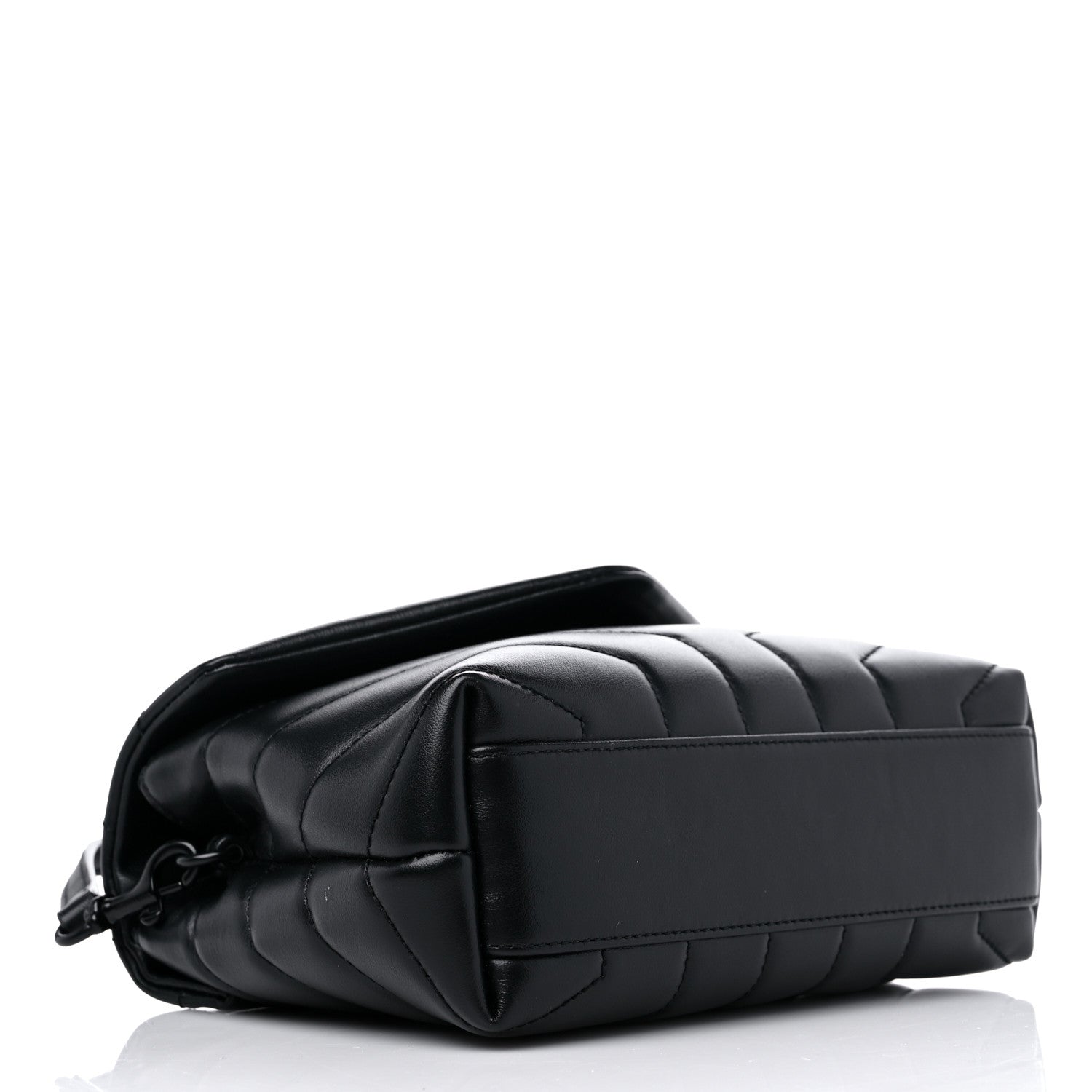 Saint Laurent Calfskin Y Quilted Monogram Monochrome Toy Loulou Crossbody Bag Black 4 of 10