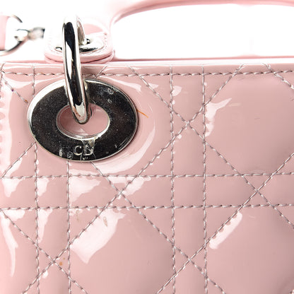 Christian Dior Patent Cannage Mini Lady Dior Pink 11 of 12