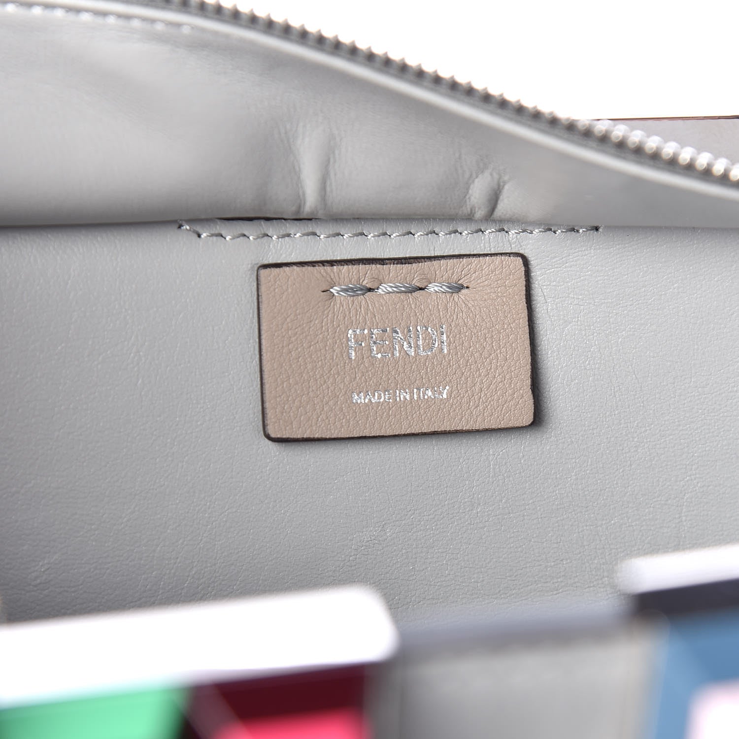 Fendi VItello Dolce Studded Petite 3Jours Tote Ghiaccio Multicolor 10 of 13