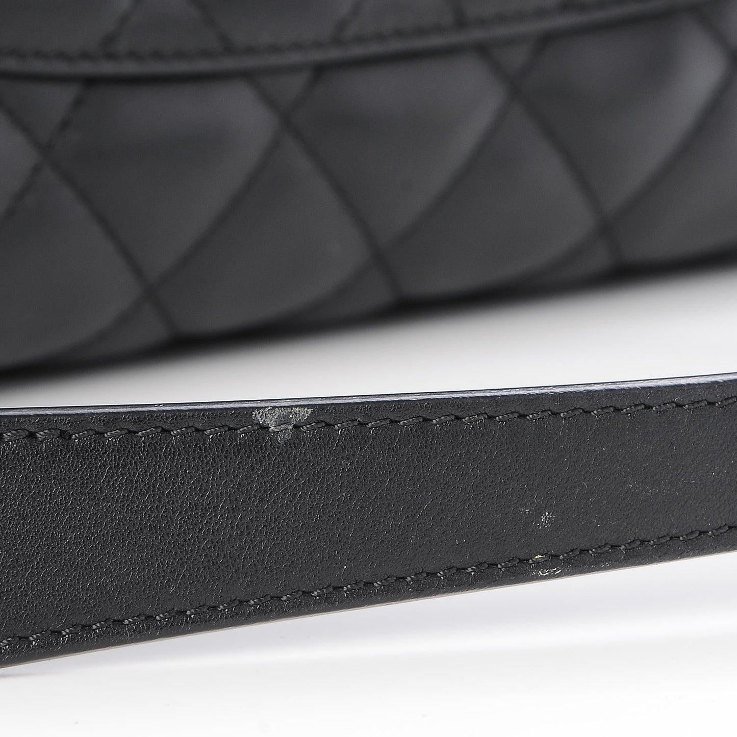Calfskin Quilted Large Shopping Tote Black