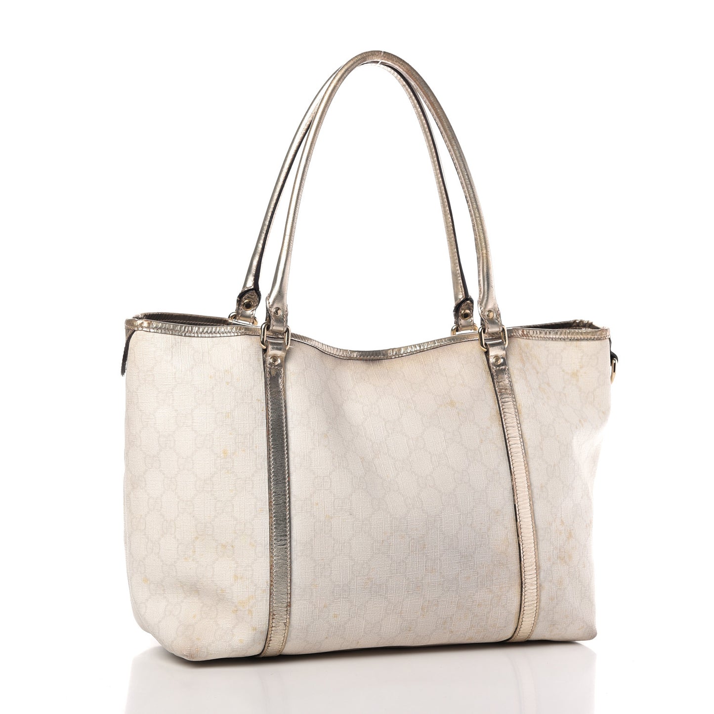 Crystal Monogram Medium Joy Tote Gold