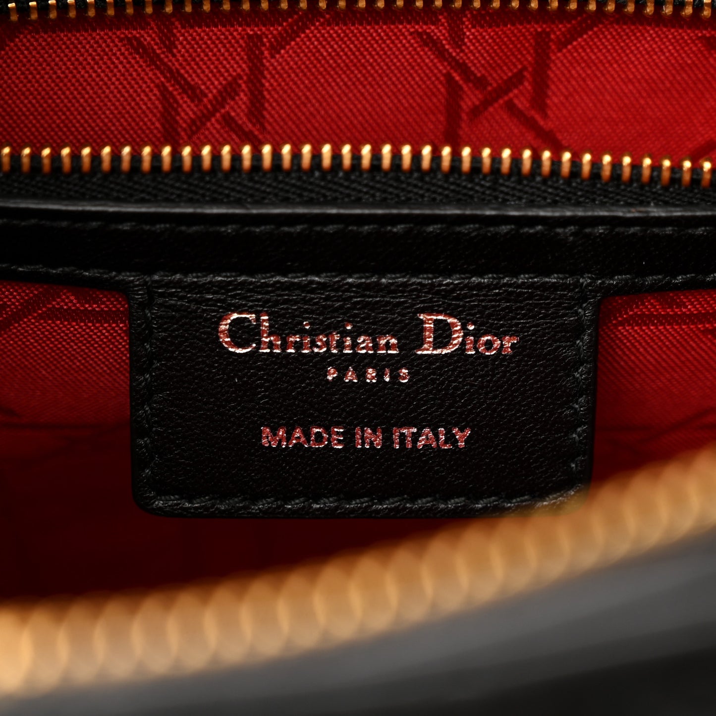 Lambskin Cannage Large Lady Dior Black