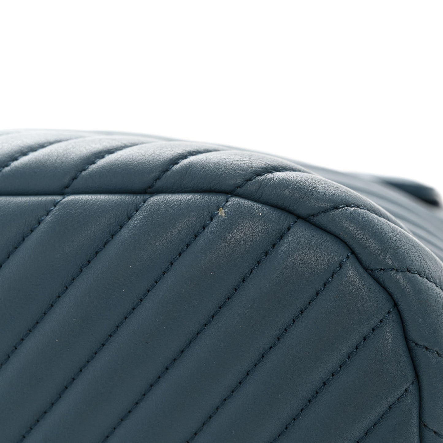 Calfskin Chevron Quilted Large Urban Spirit Backpack Light Blue