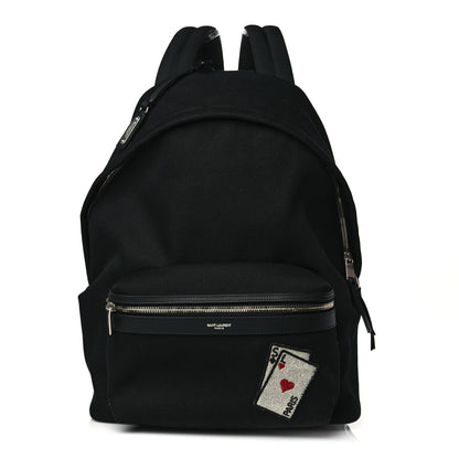 Saint Laurent Canvas SL Playing Cards City Backpack Black 1 of 10