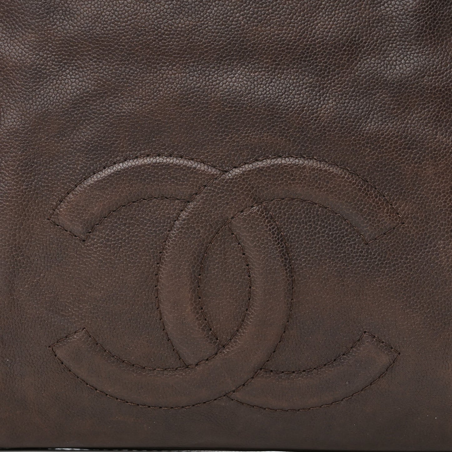 Caviar CC Timeless Shoulder Bag Dark Brown