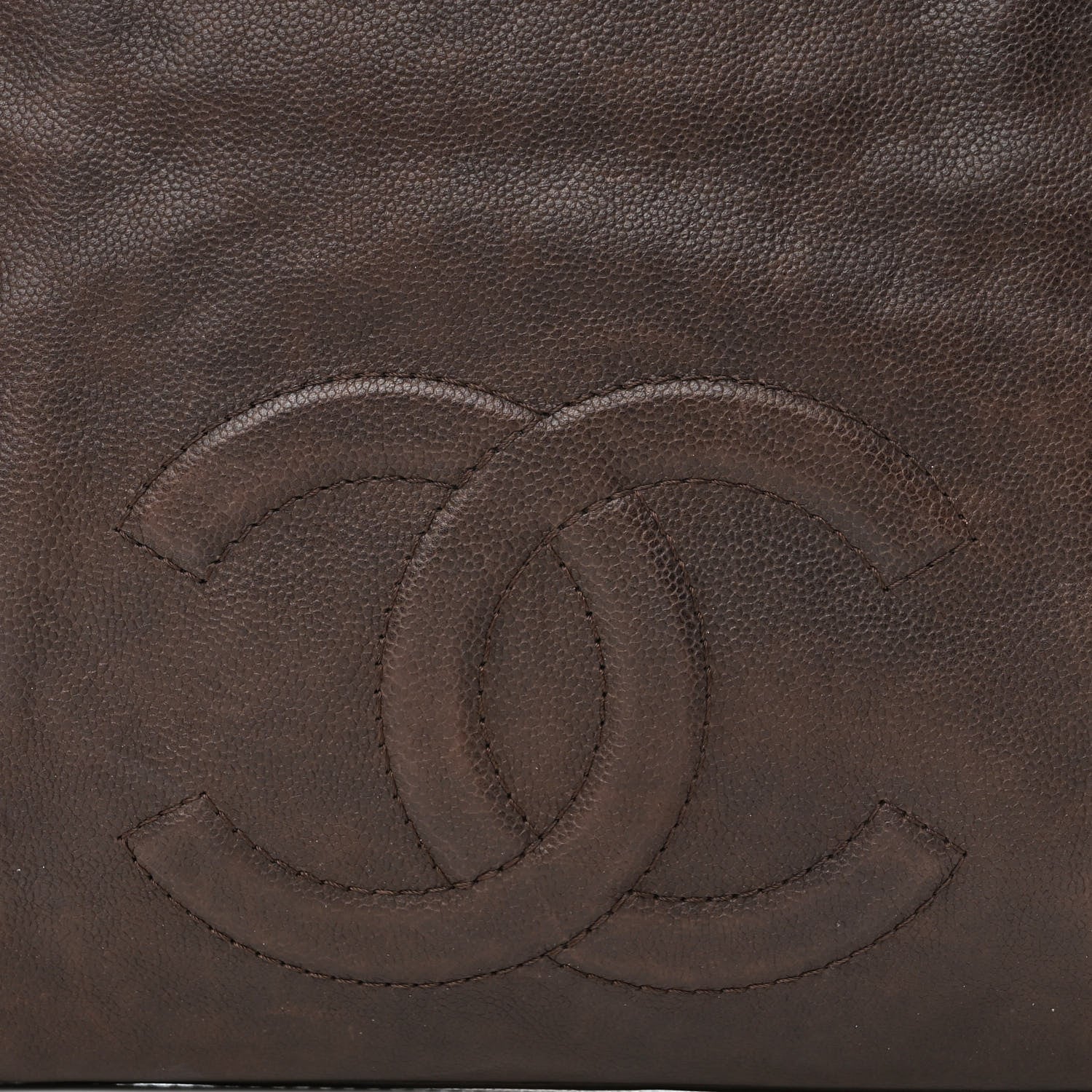 Chanel Caviar CC Timeless Shoulder Bag Dark Brown 8 of 10
