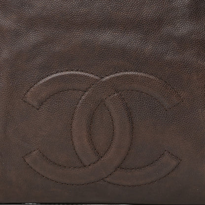 Chanel Caviar CC Timeless Shoulder Bag Dark Brown 8 of 10