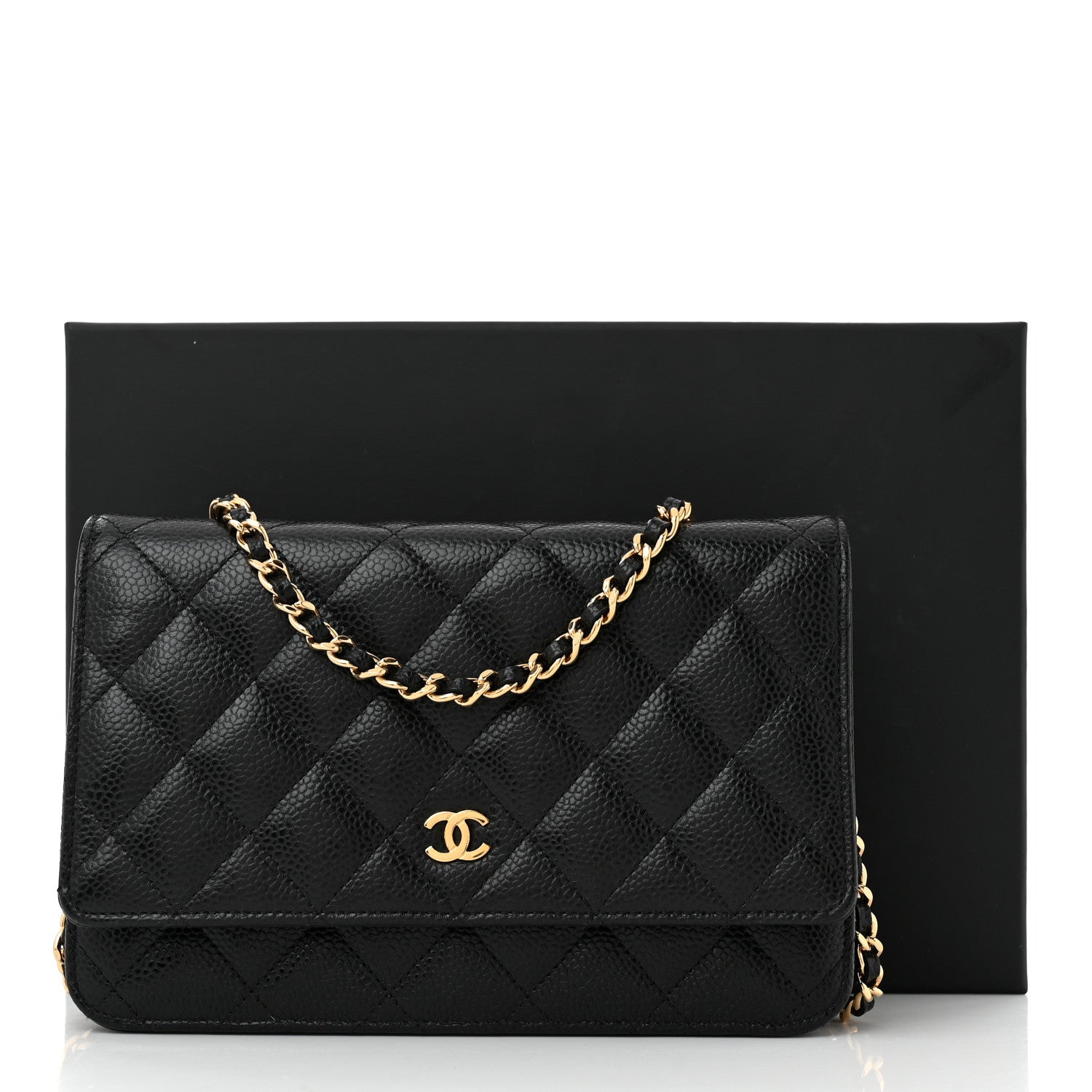 Chanel Caviar Quilted Wallet On Chain WOC Black 12 of 12