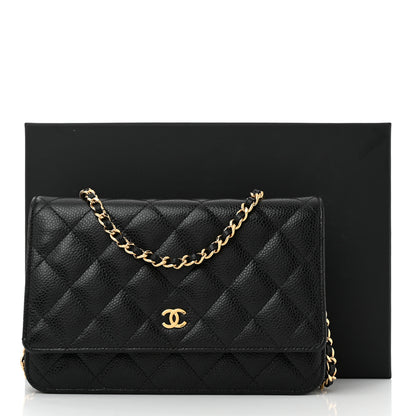 Chanel Caviar Quilted Wallet On Chain WOC Black 12 of 12
