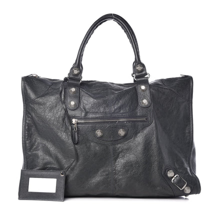 Balenciaga Agneau Giant 21 Silver Hardware Weekender Anthracite 1 of 9