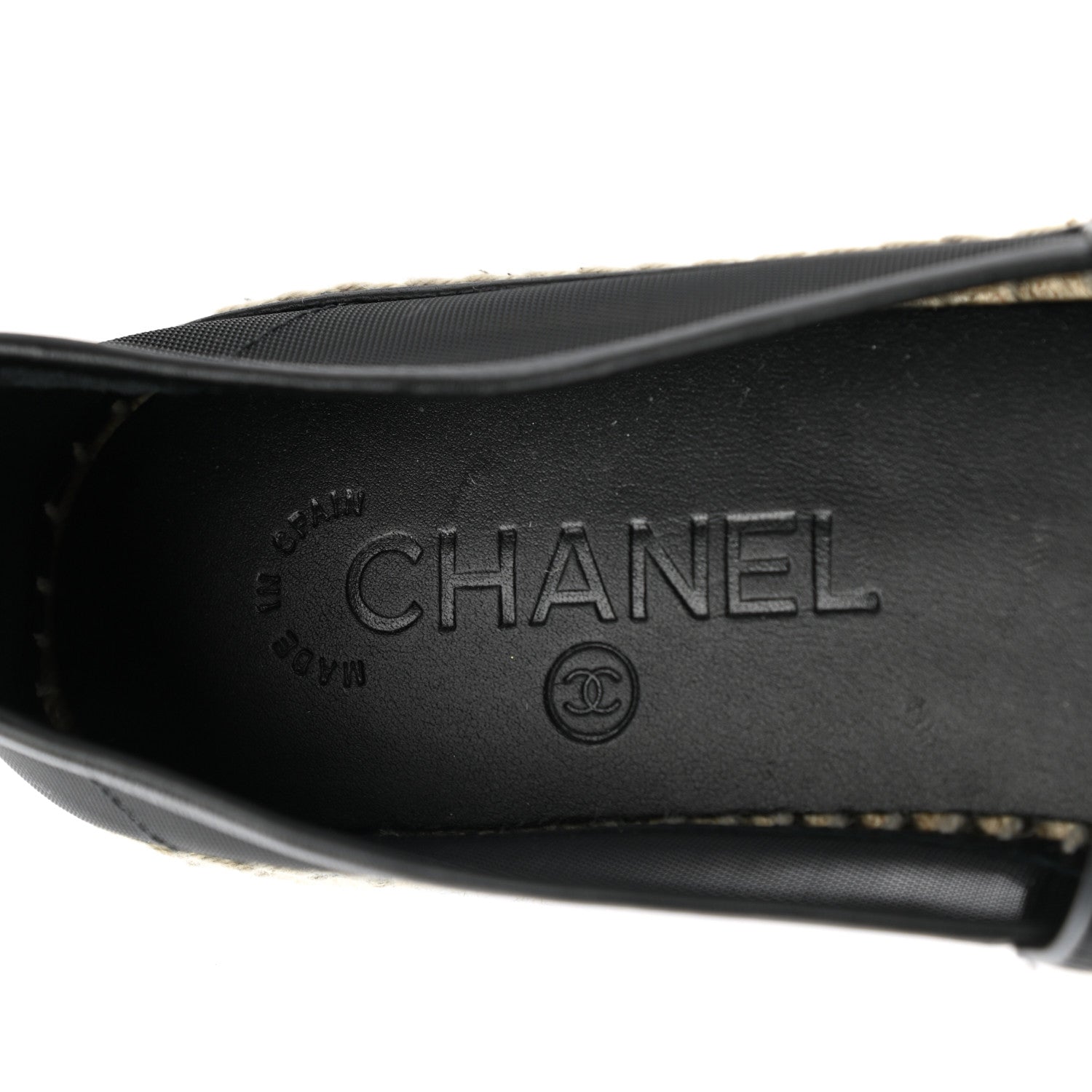 Chanel Mesh Grosgrain CC Espadrilles 38 Black 8 of 10