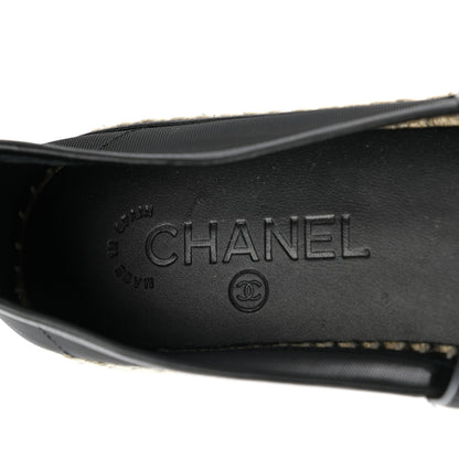 Chanel Mesh Grosgrain CC Espadrilles 38 Black 8 of 10