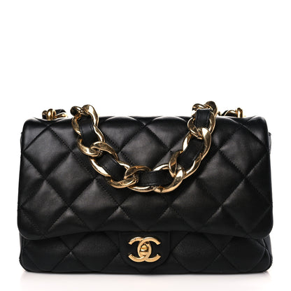 Chanel Lambskin Quilted Large CC Funky Town Flap Black 1 of 9