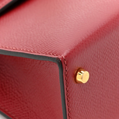 Hermes Epsom Mini Kelly Sellier 20 Rouge Grenat 9 of 13