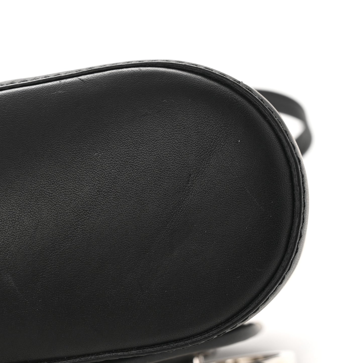 Lambskin Obsedia Shoulder Bag Beige Black