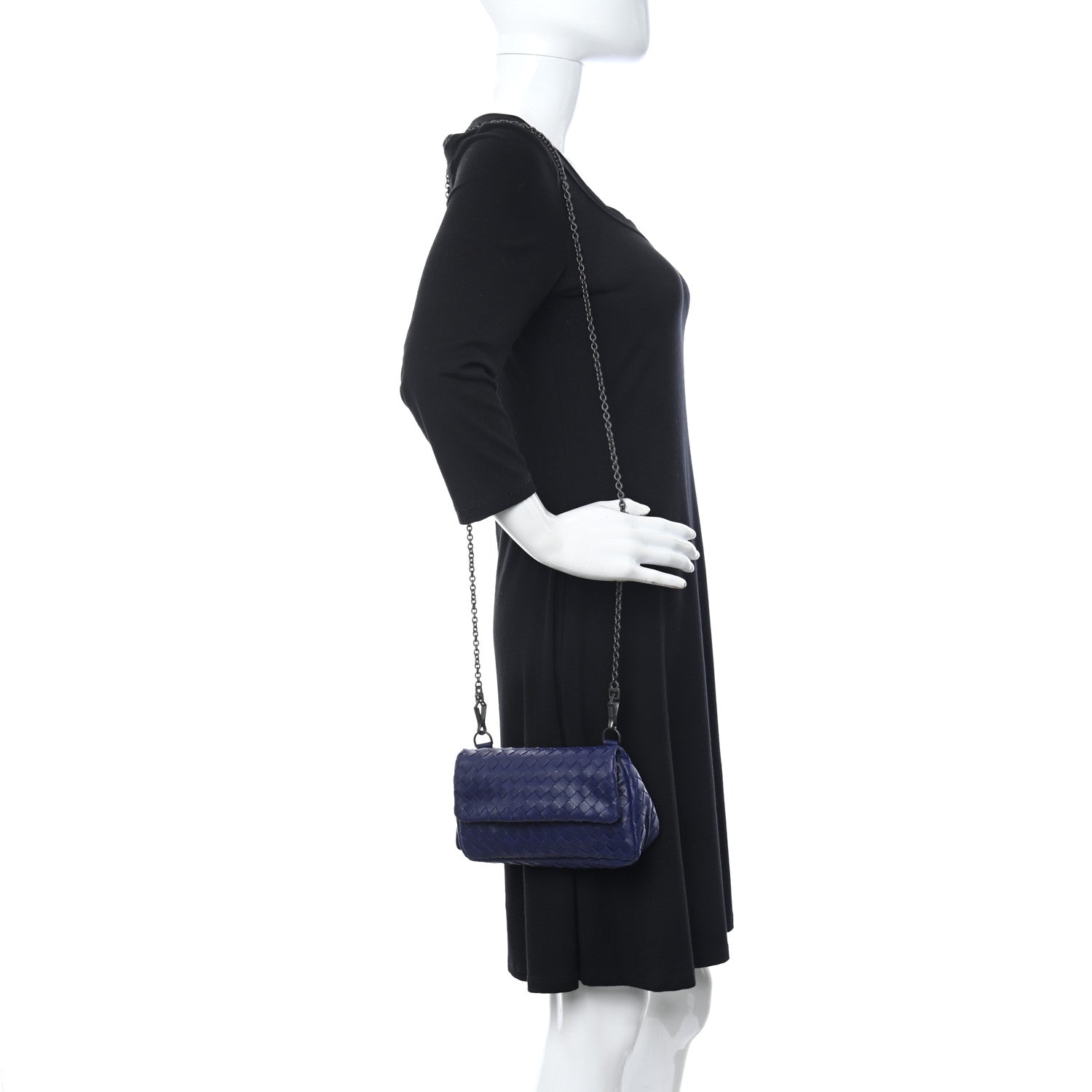 Bottega Veneta Nappa Intrecciato Small Chain Crossbody Atlantic 2 of 12