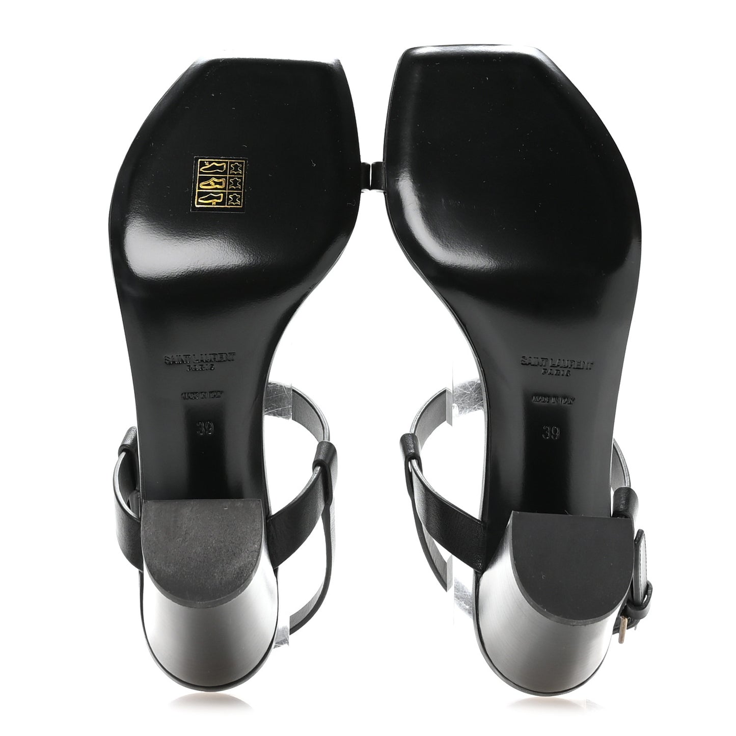 Calfskin Cassandra Sandals 39 Black