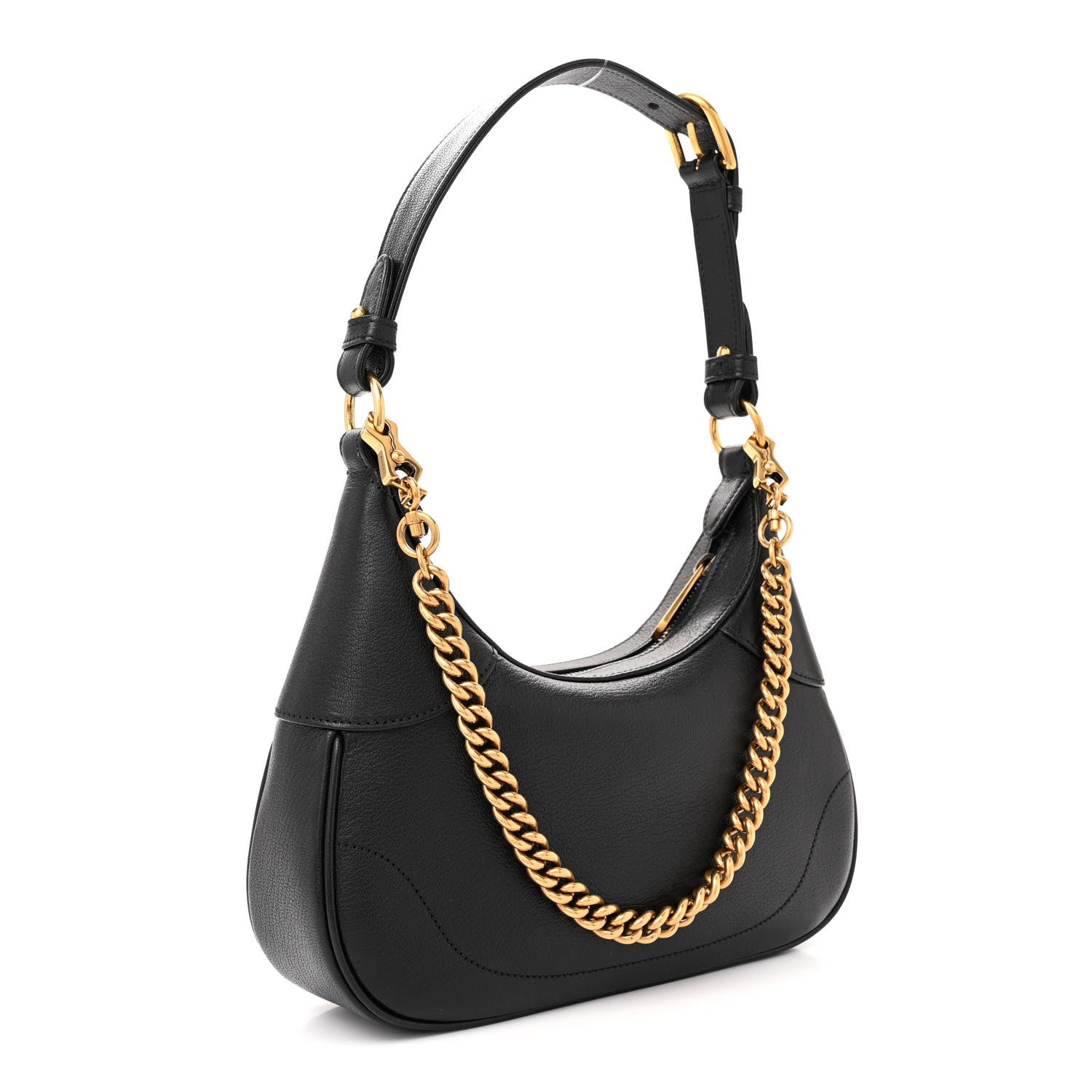 Gucci Goatskin Small Aphrodite Shoulder Bag Black 3 of 10