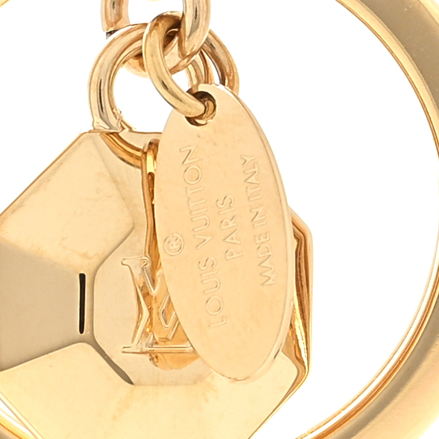 Louis Vuitton LV Facettes Bag Charm Key Holder Gold 3 of 3