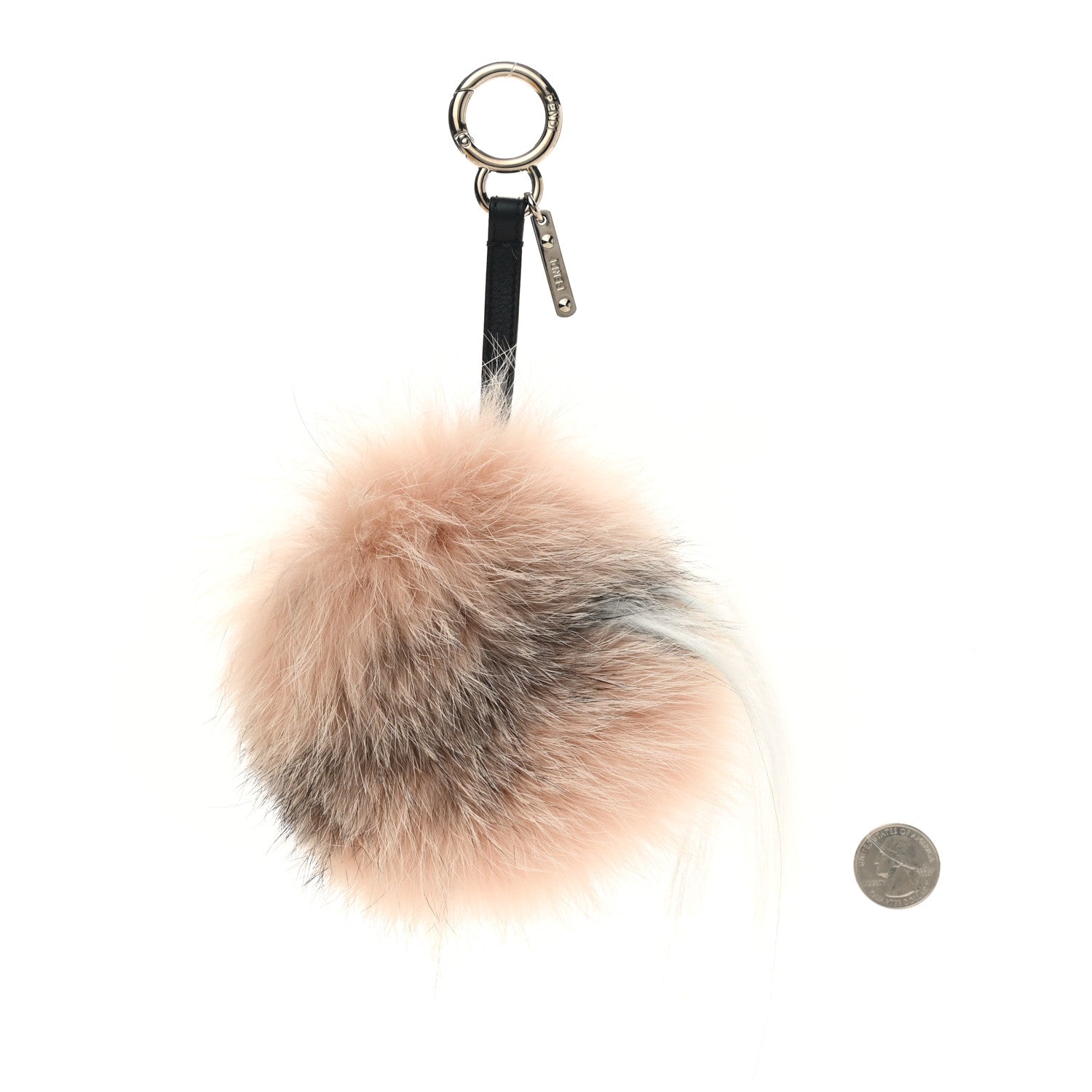 Fendi Fox Rabbit Goat Mink Fur Vitello Flamingo Furbet Monster Bag Bug Charm Light Pink 2 of 5