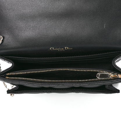 Christian Dior Lambskin Cannage Lady Dior Chain Pouch Black 5 of 12