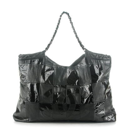 Chanel Patent Patchwork Large Brooklyn Tote Black 1 of 7