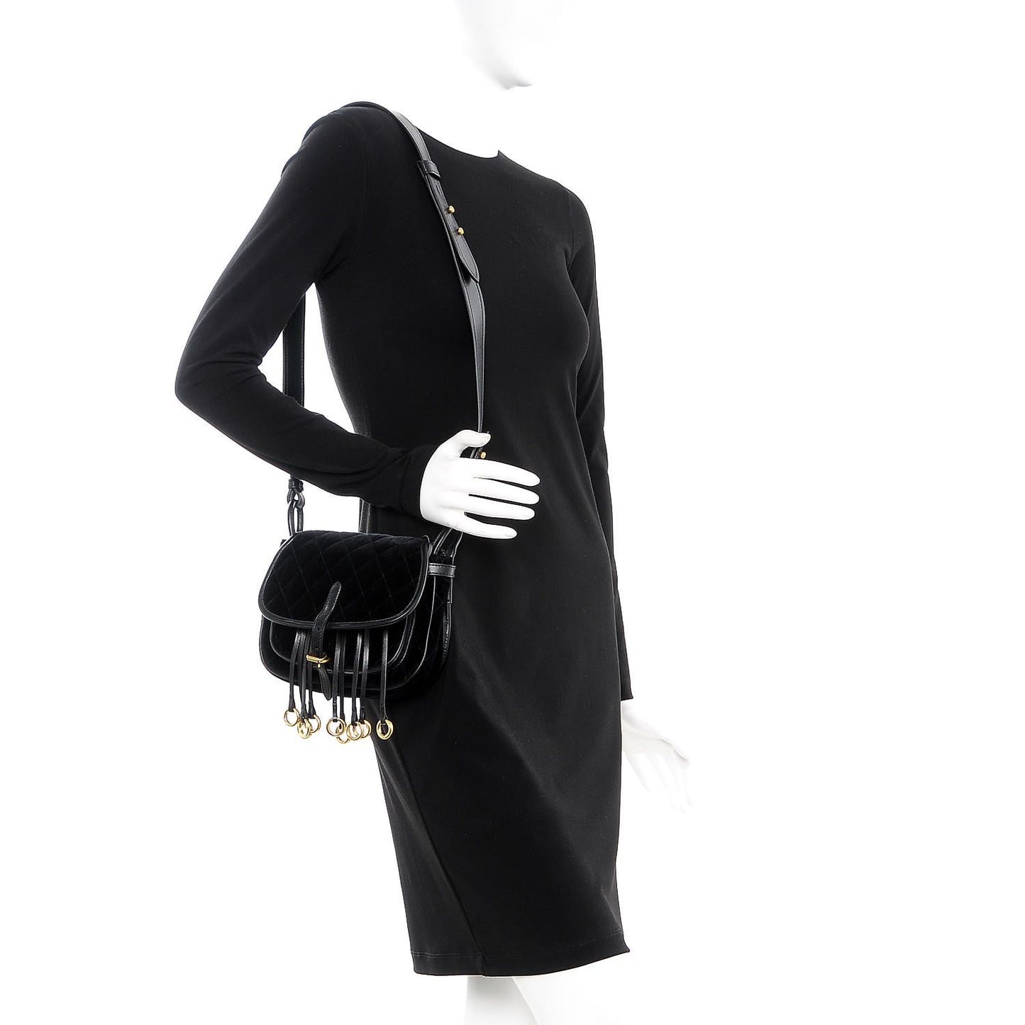 Velluto Impuntu Corsaire Bag Black