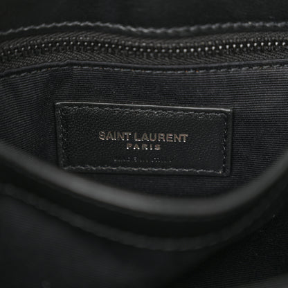 Saint Laurent Calfskin Y Quilted Monogram Monochrome Toy Loulou Crossbody Bag Black 6 of 10