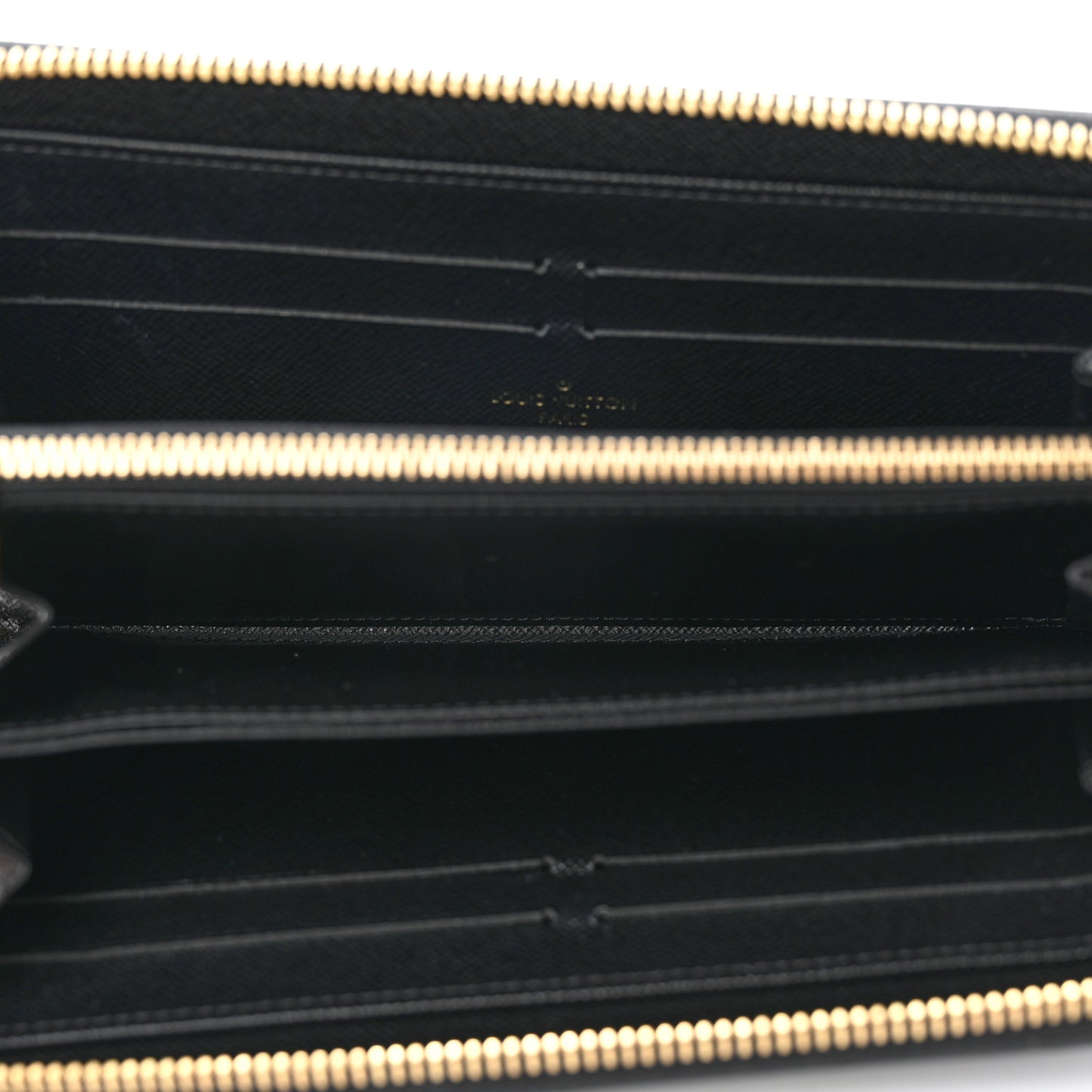 Calfskin Colored Monogram Zippy Wallet Blue Black