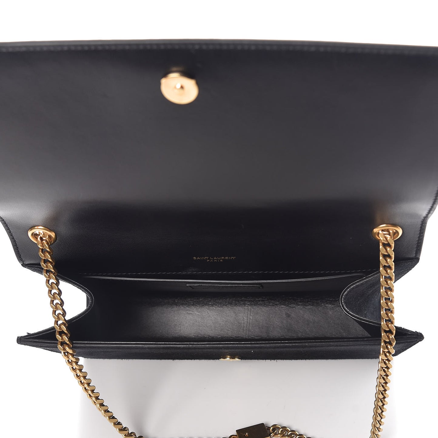 Suede Studded Medium Classic Monogram Kate Satchel Black