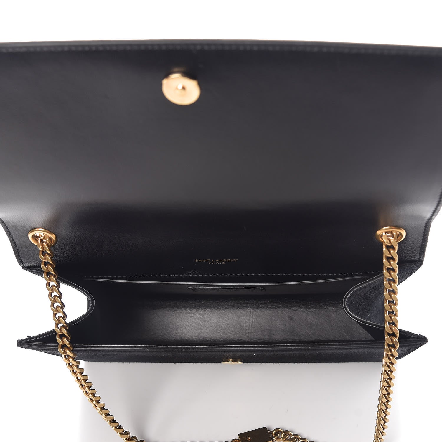 Saint Laurent Suede Studded Medium Classic Monogram Kate Satchel Black 7 of 9