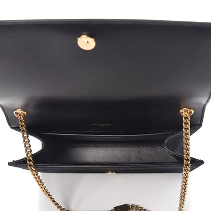 Saint Laurent Suede Studded Medium Classic Monogram Kate Satchel Black 7 of 9
