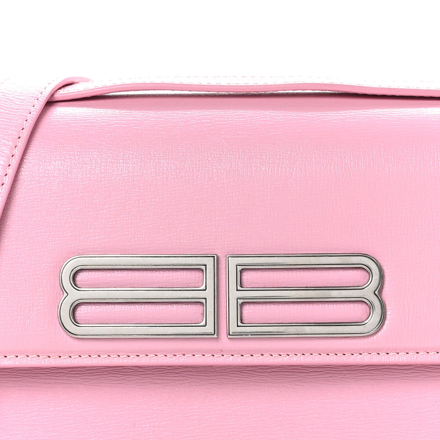 Balenciaga Calfskin Stripe Embossed Small Gossip Bag Candy Pink 8 of 10