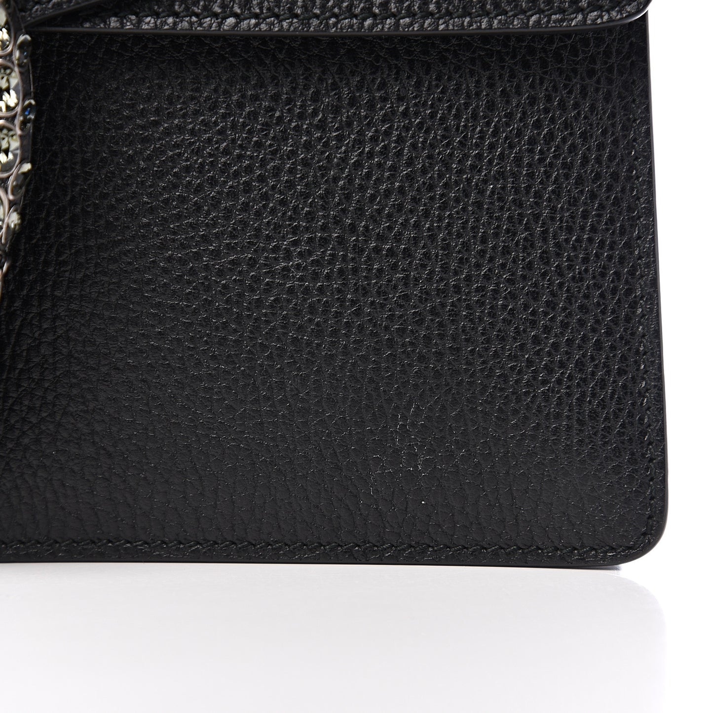 Dollar Calfskin Crystal Medium Dionysus Shoulder Bag Black Black Diamond