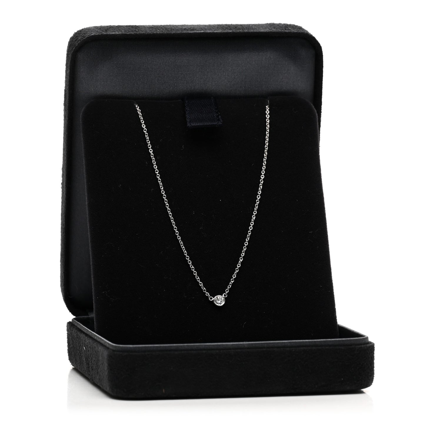 Platinum Diamond .12ct Elsa Peretti Diamonds by the Yard Pendant Necklace