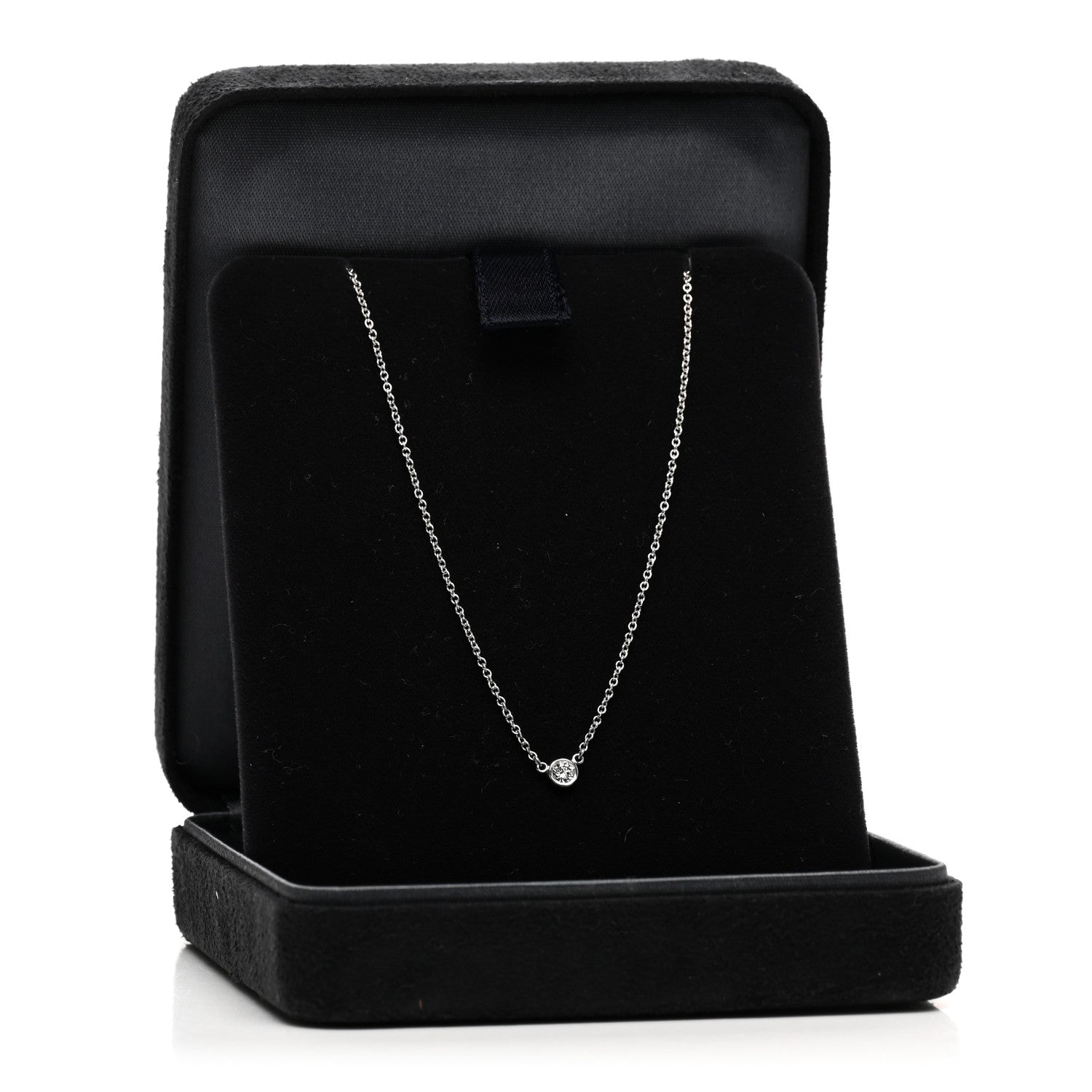 Tiffany Platinum Diamond .12ct Elsa Peretti Diamonds by the Yard Pendant Necklace 5 of 5