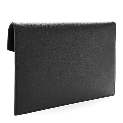 Saint Laurent Grain De Poudre Uptown Pouch Black 3 of 8