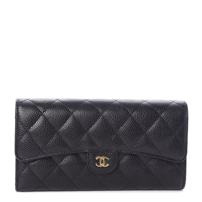 Chanel Caviar Quilted Large Flap Wallet Black 1 of 7