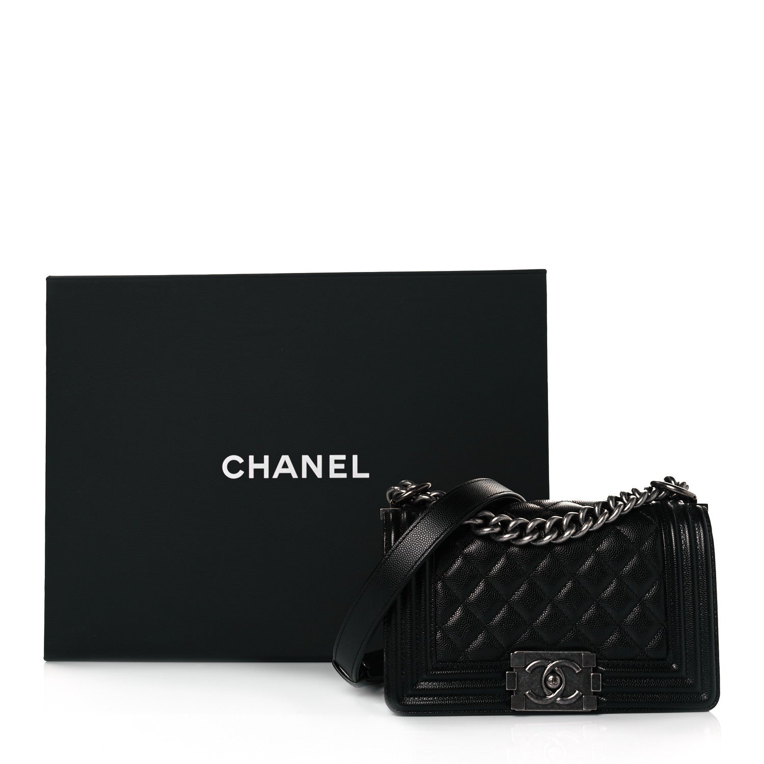 Chanel Caviar Quilted Small Boy Flap Black 10 of 10