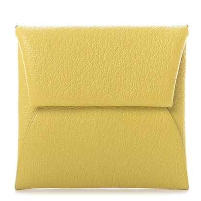 Hermes Chevre Mysore Bastia Coin Purse Jaune de Naples 1 of 10