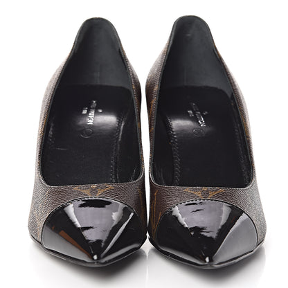 Louis Vuitton Monogram Cherie Pumps 35 Black 2 of 11